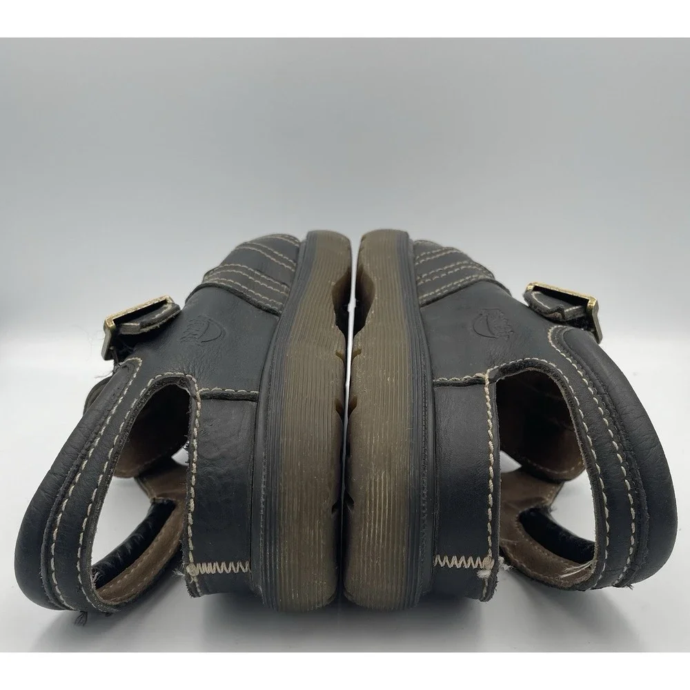 Dr. Martens Black Leather Fisherman Sandals 8332 Y2K Buckle Men's US 10 UK 9